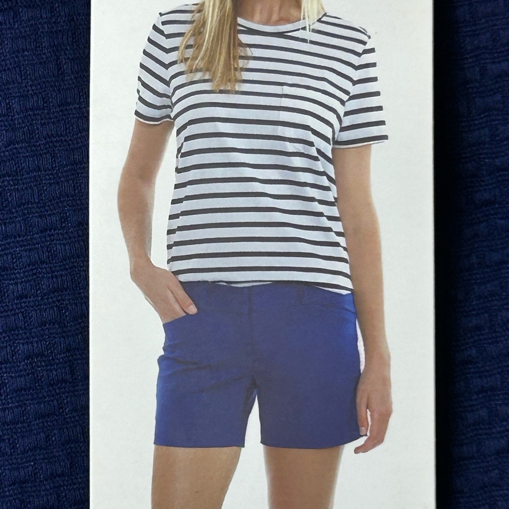 The Limited Deep Blue Textured Fabric Shorts